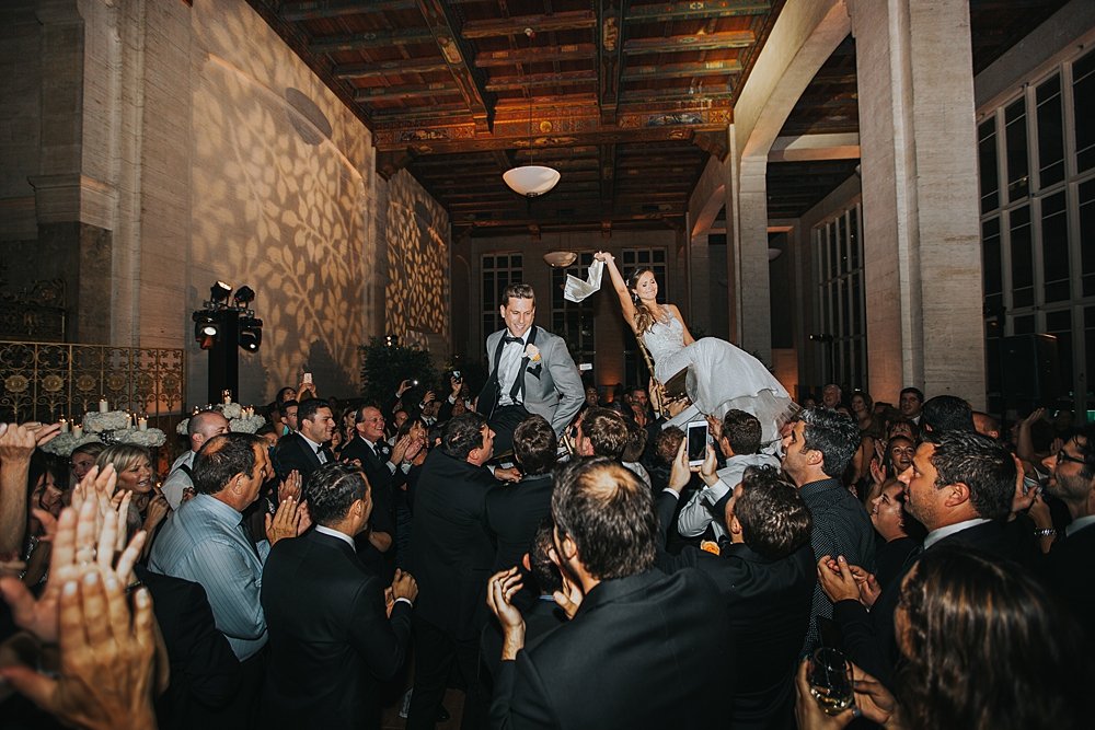 modern-day traditional romance, reception, miami wedding at the Alfred I Dupont Building