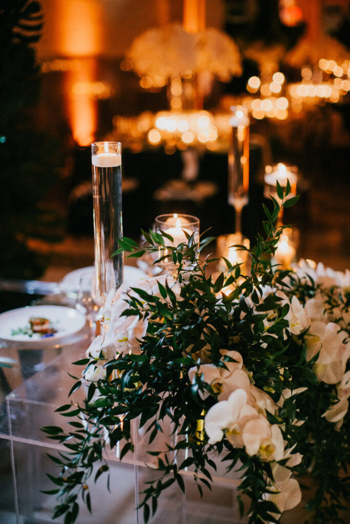 Art Deco wedding ideas with elegant tablescape and florals in Miami