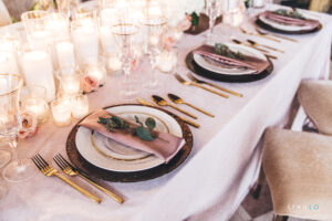 Classic candlelit Miami event table setting trends 2025