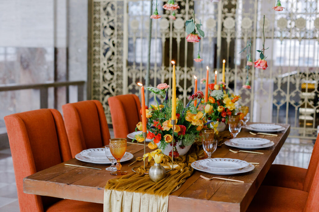 autumn wedding inspiration with golden accents