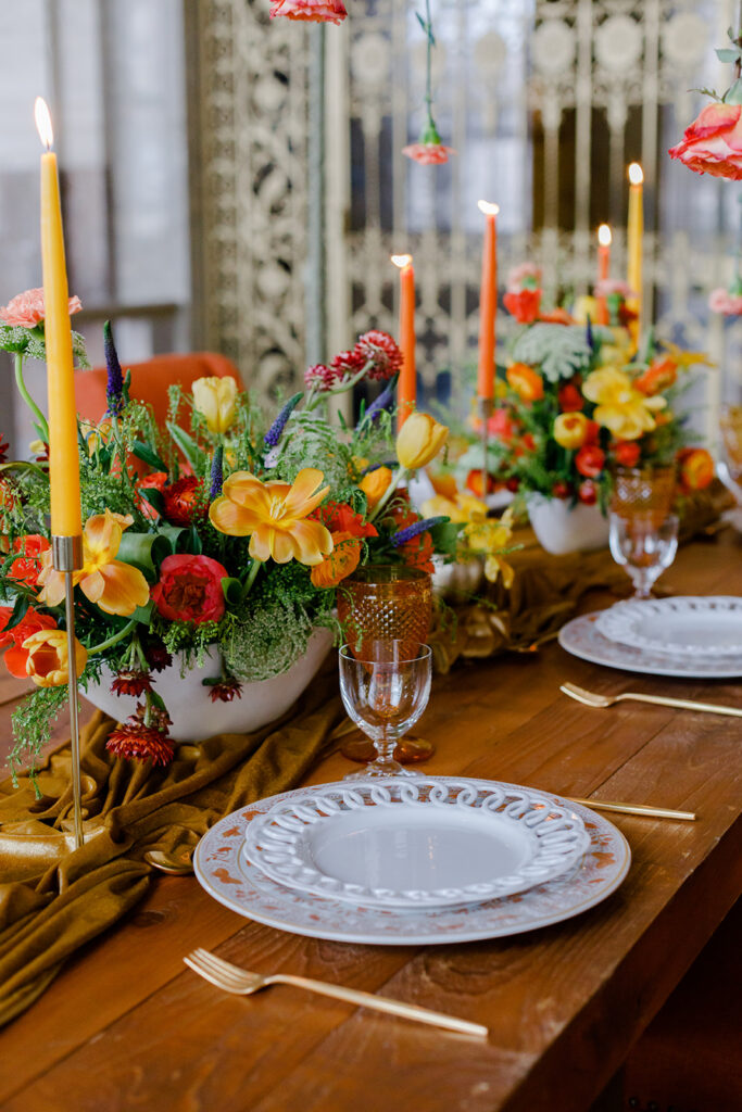 luxury fall wedding décor details