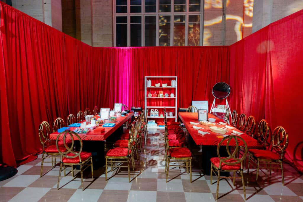 Luxury kids’ holiday party section with curated design and premium entertainment
