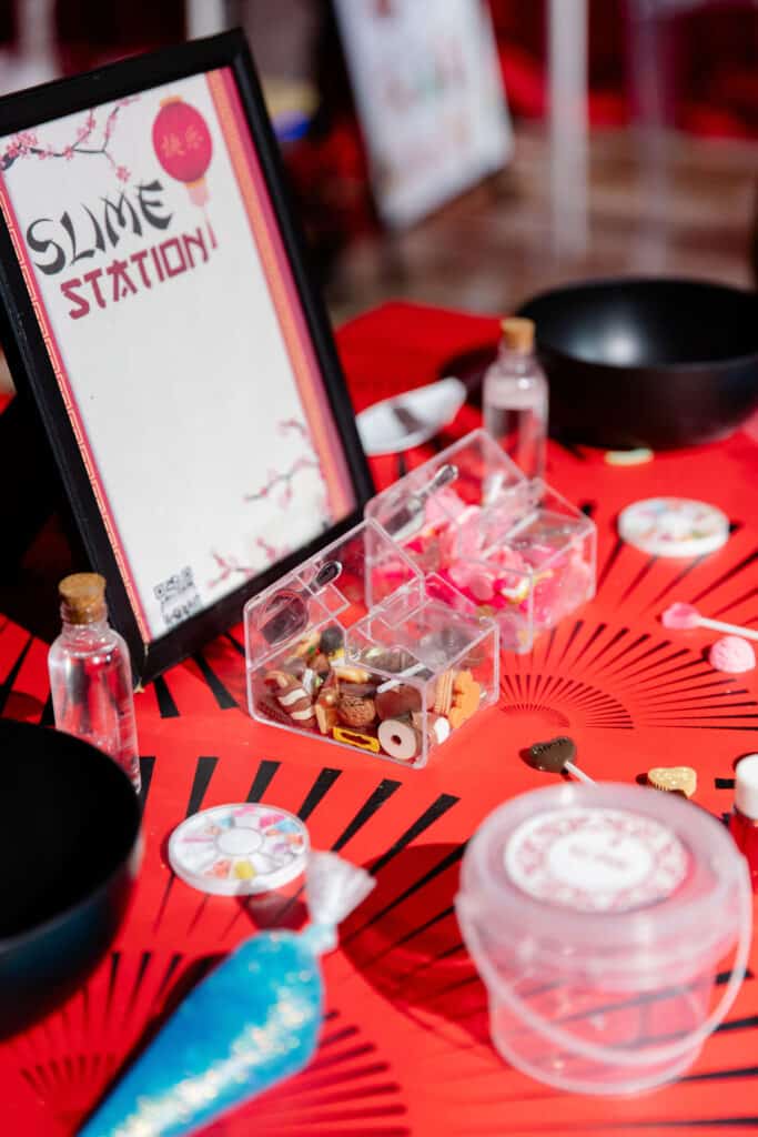 Luxury kids’ holiday party section with curated design and premium entertainment