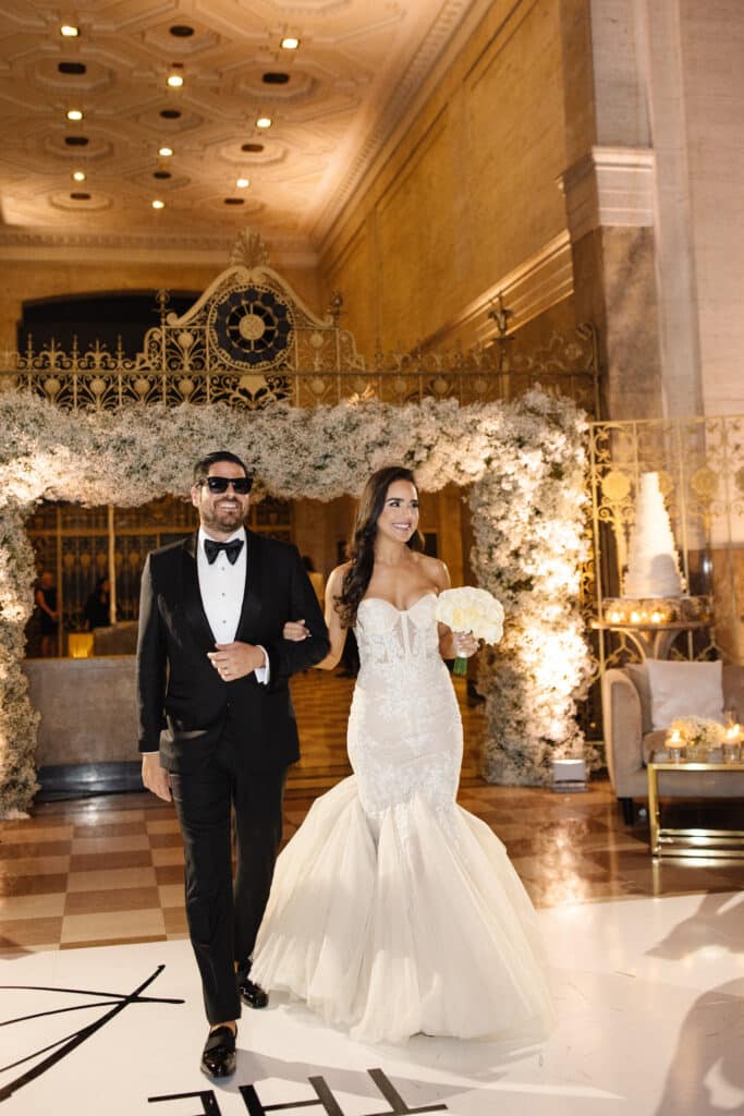 Bride and groom at Historic Alfred I. duPont Building wedding
