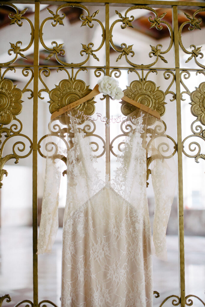 Editorial backless wedding dress photography