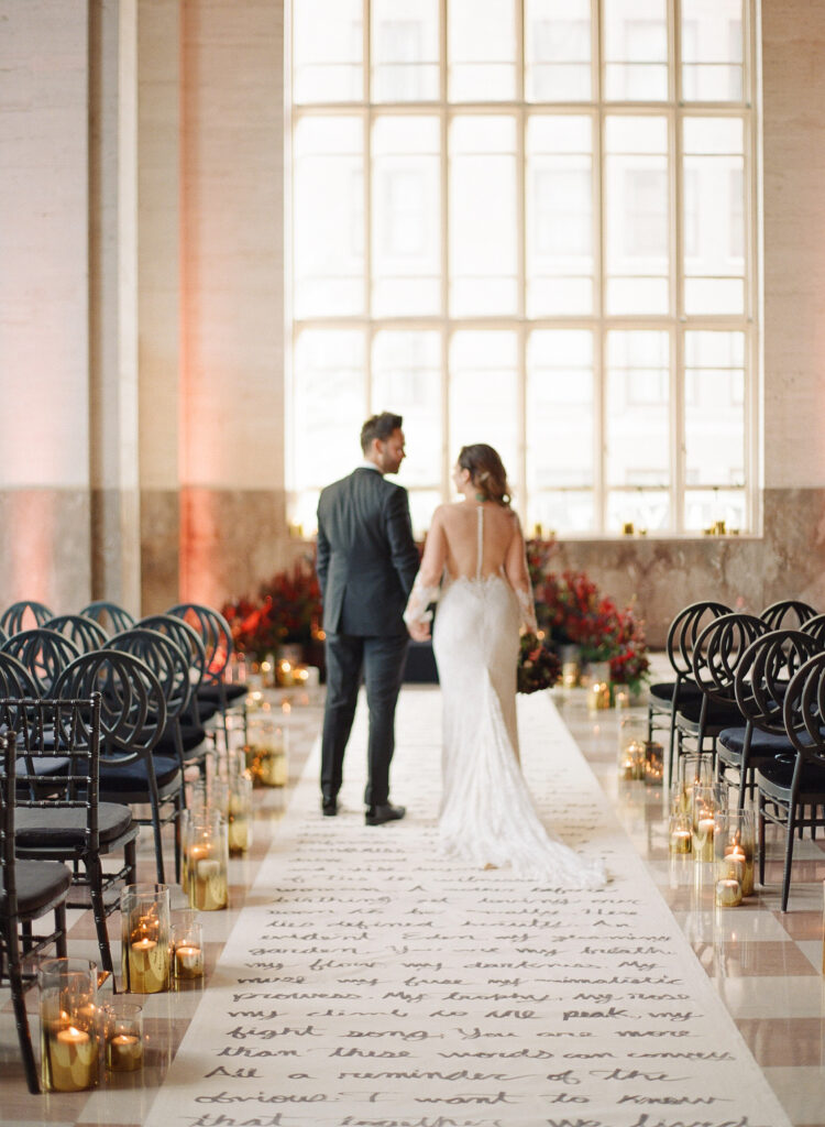 Backless wedding dress photos at a historic Miami wedding venue